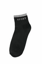 メンズソックス socks-m02-c07 ミドル丈　スニーカーソックス　スポーツソックス 男　メンズ靴下 黒　無地_画像5