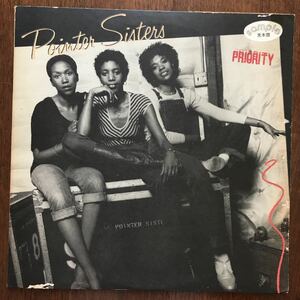 美盤LP POINTER SISTERS/PRIORITY 日本盤 ポインター・シスターズ/褐色の罠 見本盤 サンプル プロモ