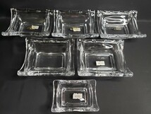 クリスタルガラス 器 竹 crystal 硝子 新品 未使用 バンブー 器 皿 食器_画像1