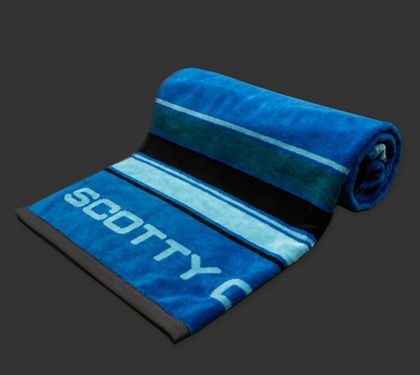 送料無料 新品 スコッティキャメロン タオル Beach Towel - Tecate Stripe - Blue