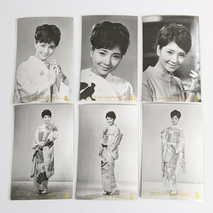  that time thing rare rare maru bell . white black photograph of a star photograph 6 pieces set woman super singer idol Showa Retro 