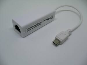 【新品】 マイクロUSB イーサネット 有線LAN接続用マイクロUSB アダプター(USB:2.0toFast Ethernet Adapter白)2