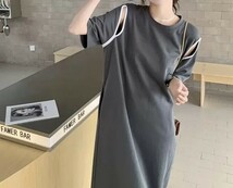 新品　ワンピース　ロングワンピース　大きいサイズ　2XL　3Lサイズ　オフショルダー_画像2