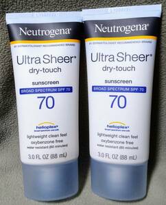 # бесплатная доставка #2 шт новый Toro ji-naSPF70 Ultra sia- dry Touch солнечный экран 88ml Neutrogena Ultra Sheer Dry-Touch Sunscreen
