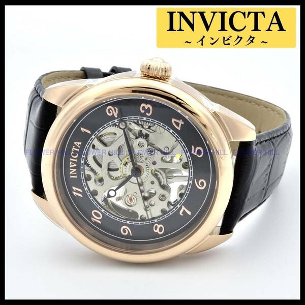 【新品・送料無料】インビクタ INVICTA 腕時計 メンズ 31309 スぺシャリティSPECIALTY 手巻き ローズゴールド・ブラック レザーバンド