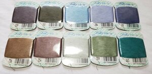 糸1150　ファイン手縫い糸　100ｍ　ポリエステル100％　10色10点　フジックス　未使用