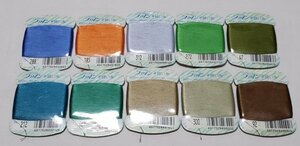糸1165　ファイン手縫い糸　100ｍ　ポリエステル100％　10色10点　フジックス　未使用