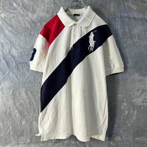 ◆大きいサイズ◆XL◆お洒落な逸品◆Ralph Lauren ラルフローレン　ポロシャツ ホワイト ＸＬ メンズ NOH1560