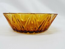 SOGA　CHERRY GLASS　アンバー　№84　小鉢　ガラス製　5客セット　ブラウン　元箱付　中古品_画像4