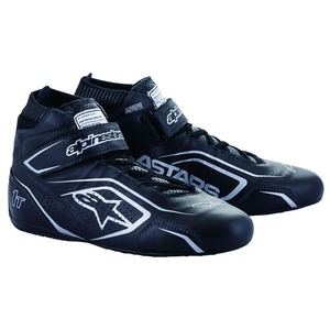 alpinestars( Alpine Stars ) racing shoes TECH-1 T V3 SHOES ( size USD: 7.5) 119 BLACK SILVER [FIA8856-2018 official recognition ]