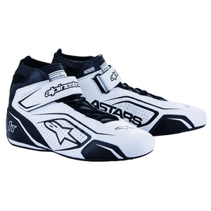 alpinestars( Alpine Stars ) racing shoes TECH-1 T V3 SHOES ( size USD: 8.5) 21 WHITE BLACK [FIA8856-2018 official recognition ]