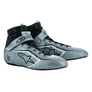 alpinestars( Alpine Stars ) racing shoes TECH-1 Z V2 SHOES ( size USD: 9) 1912 SILVER BLACK WHITE [FIA8856-2018 official recognition ]