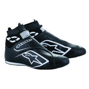 alpinestars( Alpine Stars ) racing shoes SUPERMONO V2 SHOES ( size USD: 7) 12 BLACK WHITE [FIA8856-2018 official recognition ]