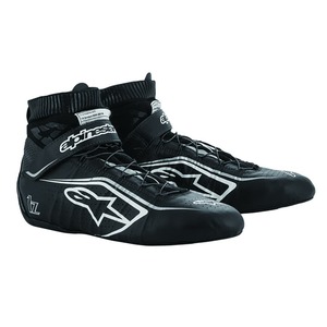 alpinestars( Alpine Stars ) racing shoes TECH-1 Z V2 SHOES ( size USD: 7.5) 1219 BLACK WHITE SILVER [FIA8856-2018 official recognition ]