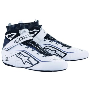 alpinestars( Alpine Stars ) рейсинг обувь TECH-1 Z V2 SHOES ( размер USD: 8.5) 21 WHITE BLACK [FIA8856-2018 легализация ]