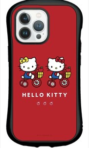 508h1409　グルマンディーズ サンリオキャラクターズ iPhone13 Pro (6.1インチ) 対応 ハイブリッドガラスケース ハローキティ SANG-182KT