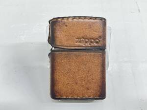 送料無料h50656 zippo ジッポー レザー巻き 革カバー レギュラー 2014年製