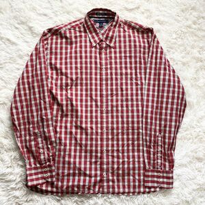 TOMMY HILFIGER 長袖シャツ　レッド　チェック　サイズXXL