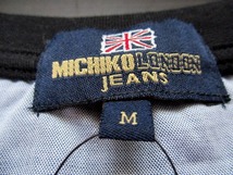 ★ 新品 メンズ men ミチコ ロンドン MICHIKO LONDON JEANS ボーダー柄 デザイン 半袖 カットソー Ｔシャツ モノトーン Ｍ_画像5