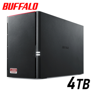 ■送料無料■美品 　BUFFALO　4TB　ネットワーク対応HDD NAS　2ベイ/2TB×2台ハードディスク搭載/RAIDモード LinkStation PC/スマホ