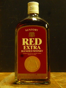 2級 サントリー「RED」1970年代～80年代前半大原麗子のCM時代かそれ以前 白栓 縞瓶 EXTRA SUNTORY レッド 720ml 39度 SUN・RED-0730-A