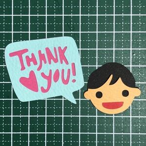 （264C）Thank you・男の子【3セット】★カット【2】