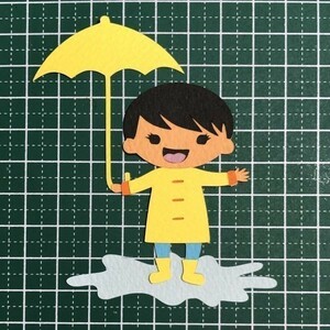 （351C）雨の日の男の子★カット