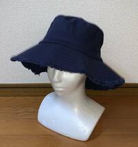 新品 Mighty Shine FRINGE HAT マイティーシャイン フリンジ ハット バケットハット ネイビー 紺 サイズ FREE THE FAT HATTER 男女兼用_画像1