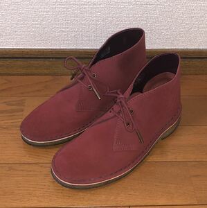 Clarks クラークス スエード デザートブーツ ワインレッド エンジ UK4.5 US7 23.5cm Charles F. Stead チャールズ F ステッド スウェード