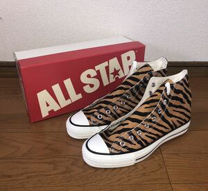 新品 日本製 CONVERSE ALL STAR J TG HI TIGER US8 26.5cm コンバース オールスター タイガー ブラック 黒 茶 虎柄 allstar made in japan 