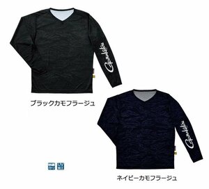  Gamakatsu GM3662 NFZ long sleeve T-shirt L navy camouflage -ju