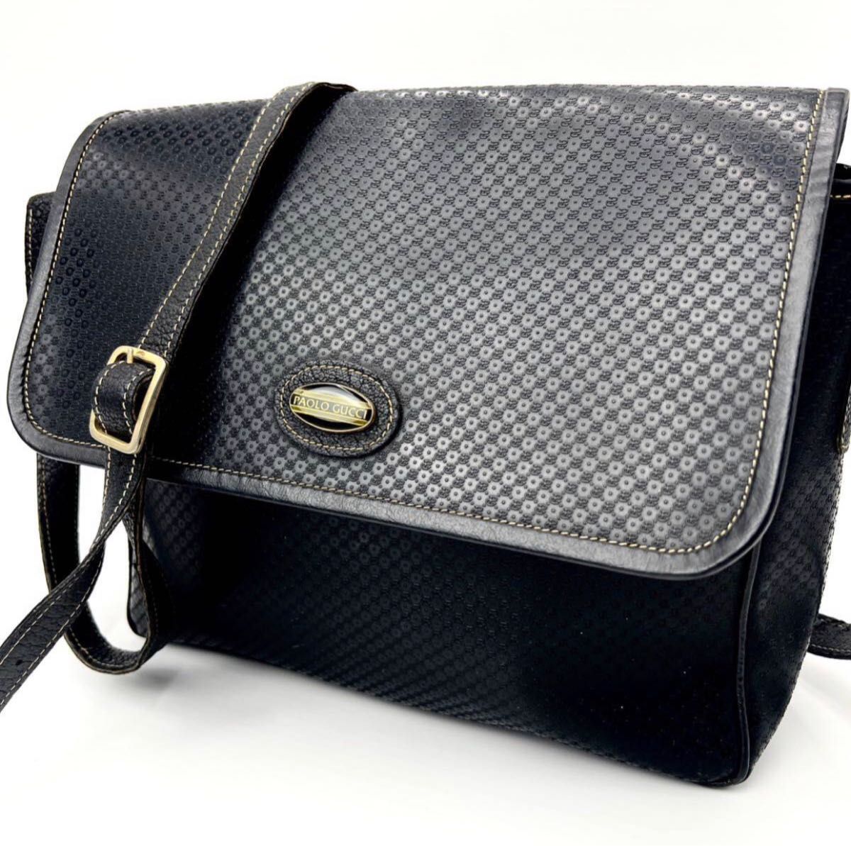 美品 GUCCI グッチ ショルダーバッグ GGスプリーム インターロッキング