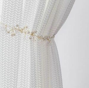 ミラーレースカーテン　白色　厚手　2枚組　特売り　即発送　透けない　遮像　UVカット　幅100＊丈200cm 洗える　フックタイプ