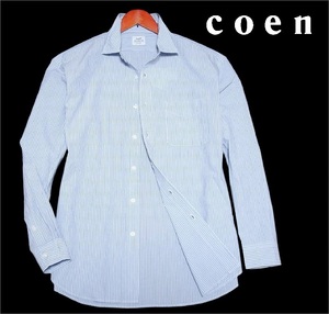  new goods!!ko-encoen a little over . Broad cloth stripe long sleeve shirt light blue (XL) cheap postage United Arrows men's thin spring summer blue LL