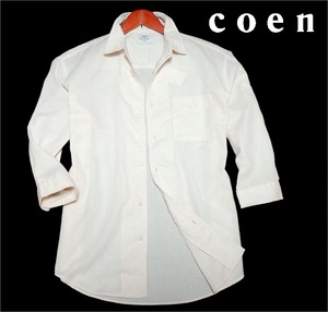  new goods!!ko-encoen panama ma weave 7 minute sleeve shirt eggshell white (M) cheap postage * United Arrows men's micro mesh half edge height spring summer white 