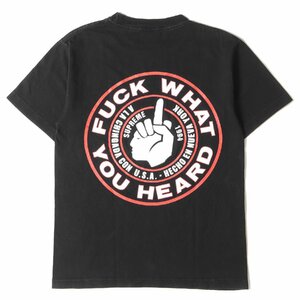 Supreme シュプリーム Tシャツ サイズ:S サークル メッセージロゴ クルーネック 半袖 Tシャツ Fuck What Heard Tee 07AW ブラック 黒