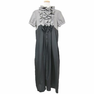 JUNYA WATANABE COMME des GARCONS Junya Watanabe Comme des Garcons One-piece длинный maxi оборка цвет короткий рукав проверка tuck 