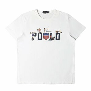 POLO Ralph Lauren ポロ ラルフローレン Tシャツ サイズ:XXL オリンピック ロゴ クルーネック 半袖 Tシャツ CUSTOM SLIM FIT ホワイト 白の画像1