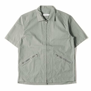 NONNATIVE ノンネイティブ シャツ サイズ:2 22W/23S リップストップ フルジップ 半袖 シャツ RANCHER S/S SHIRT COTTON RIPSTOP セメント