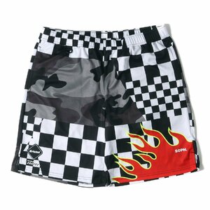 F.C.Real Bristol エフシーレアルブリストル パンツ サイズ:XL マルチパターン ゲーム ショーツ MULTI PATTERN SHORTS 19SS ブラック