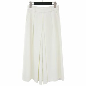 UNTITLED Untitled pants long cropped pants bottoms trousers eggshell white white 0(XS) ankle height wide flair gaucho tuck 