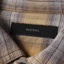 DIESEL ディーゼル シャツ サイズ:S グラデーション マドラスチェック フランネル ウエスタン 長袖 シャツ マスタード カジュアルシャツ_画像3