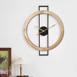 アナログ 時計 クロック Clock 掛け時計 壁時計 壁掛け フック 丸型 木製 ウッド ナチュラル おしゃれ 部屋 北欧 インテリア