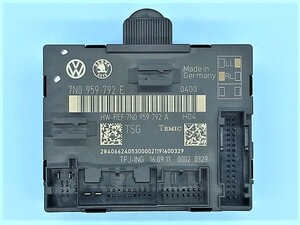 VW948 シャラン (2012MY DBA-7NCAV) 純正 ドアロック コンピューター フロント 左 [7N0959792E] コントロールユニット フォルクスワーゲン