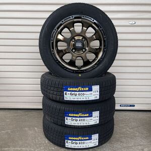 マッドクロスグレイス　155/65R14◆グッドイヤーEG01◆新品4本セット◆ラパン　スペーシアギア N-BOX タント ウェイク ブロンズ◆