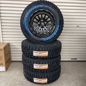 バークレイハードロック　リザード◆TOYOオープンカントリーRT 225/70R16◆16×7J+38 ◆デリカD5 エクストレイルRAV4 ホワイトレター