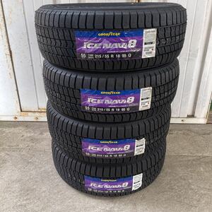 新品スタッドレス　グッドイヤー アイスナビ8 4本セット【215/55R18 95Q】GOOD YEAR ICE NAVI 8 冬タイヤ　マツダCX-30 ボルボV60