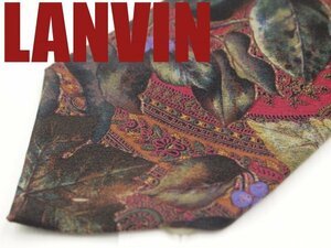 OA 445 【期間限定お試し】ランバン LANVIN ネクタイ マルチカラー 植物柄 プリント