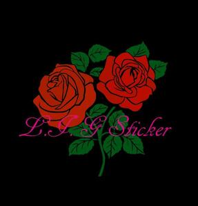 カッティング ステッカー バラ ⑯ 防水 傷隠し シール デカール 自動車 バイク スーツケース 給油口 タトゥー 痛車 薔薇 ROSE
