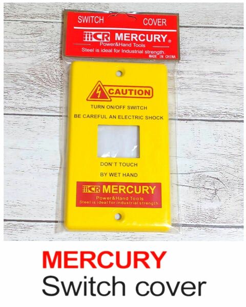 【MERCURY 】スイッチプレート/カバー 1口タイプ(1枚) COLOR:イエロー